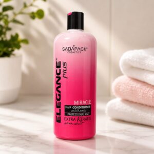 Elegance Plus Miracle Hair Conditioner Extra Keratin – 1000 ml بلسم الشعر "إليجانس بلس ميراكل" (Elegance Plus Miracle) بتركيبة الكيراتين المكثفة – 1000 مل
