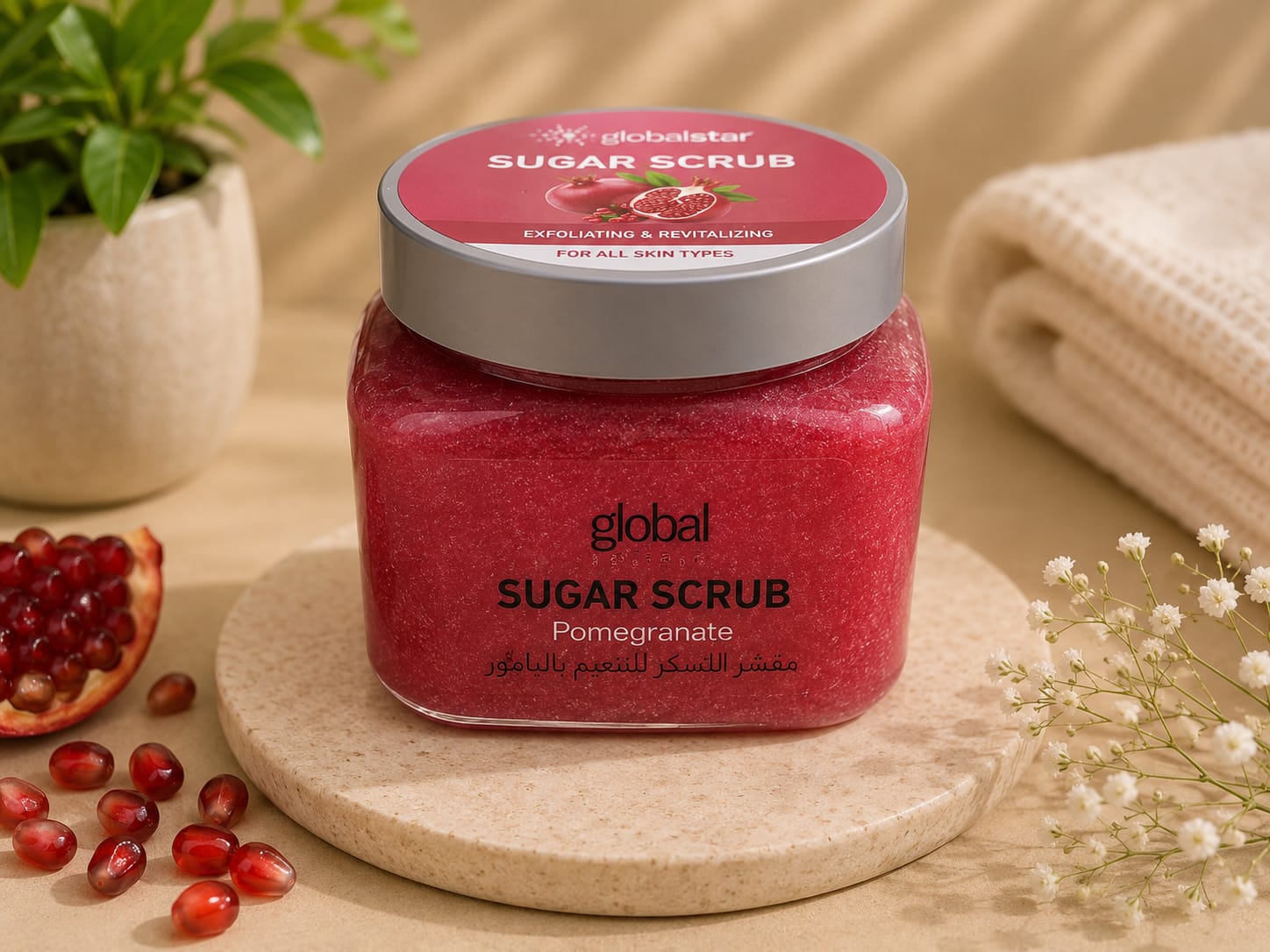 Globalstar Sugar Scrub – Pomegranate مقشر السكر من جلوبال ستار – الرمان