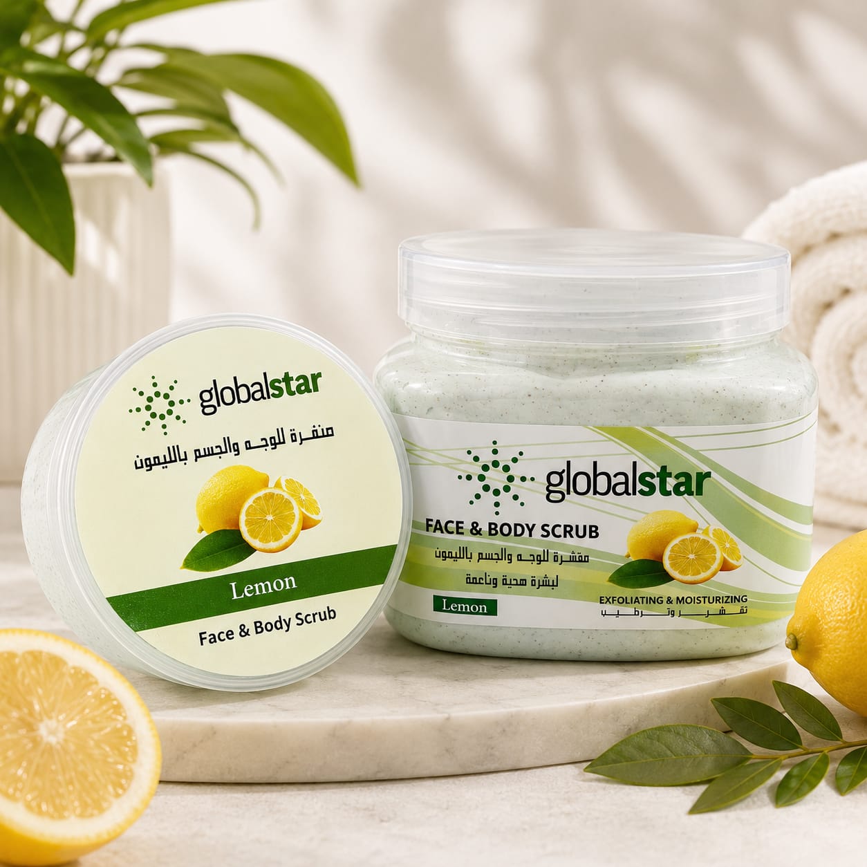 Globalstar Lemon Face & Body Scrub مقشر الوجه والجسم بالليمون من جلوبال ستار