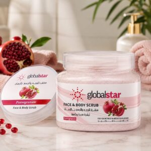 Globalstar Pomegranate Face & Body Scrub – 500ML مقشر الوجه والجسم بالرمان من جلوبال ستار – 500 مل