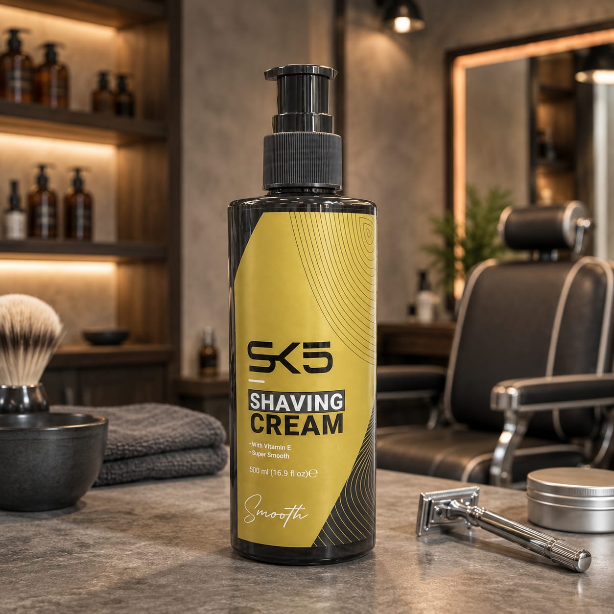 SK5 Shaving Cream – Smooth with Vitamin E – 500 ml
