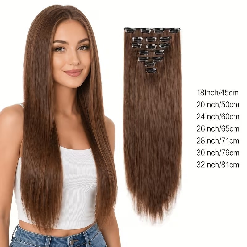 5-Piece Heat-Resistant Hair Extension Set