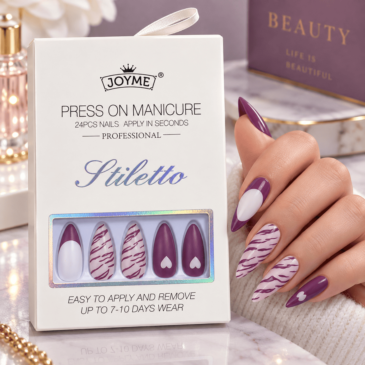 JOYME 24-Piece Artificial Nails