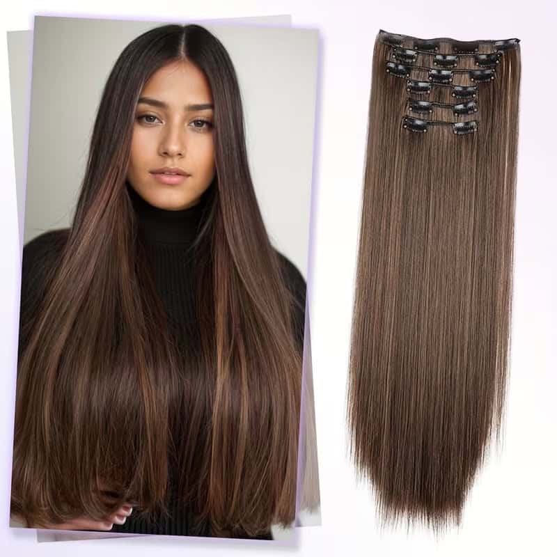 5-Piece Heat-Resistant Hair Extension Set