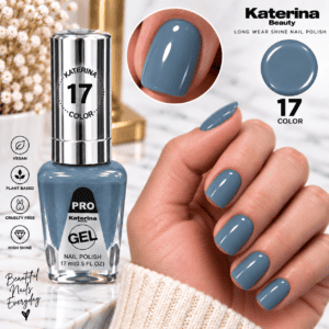 مناكير بلمعة الجل Katerina Beauty Miracle Gel - رقم 17 أزرق رمادي
