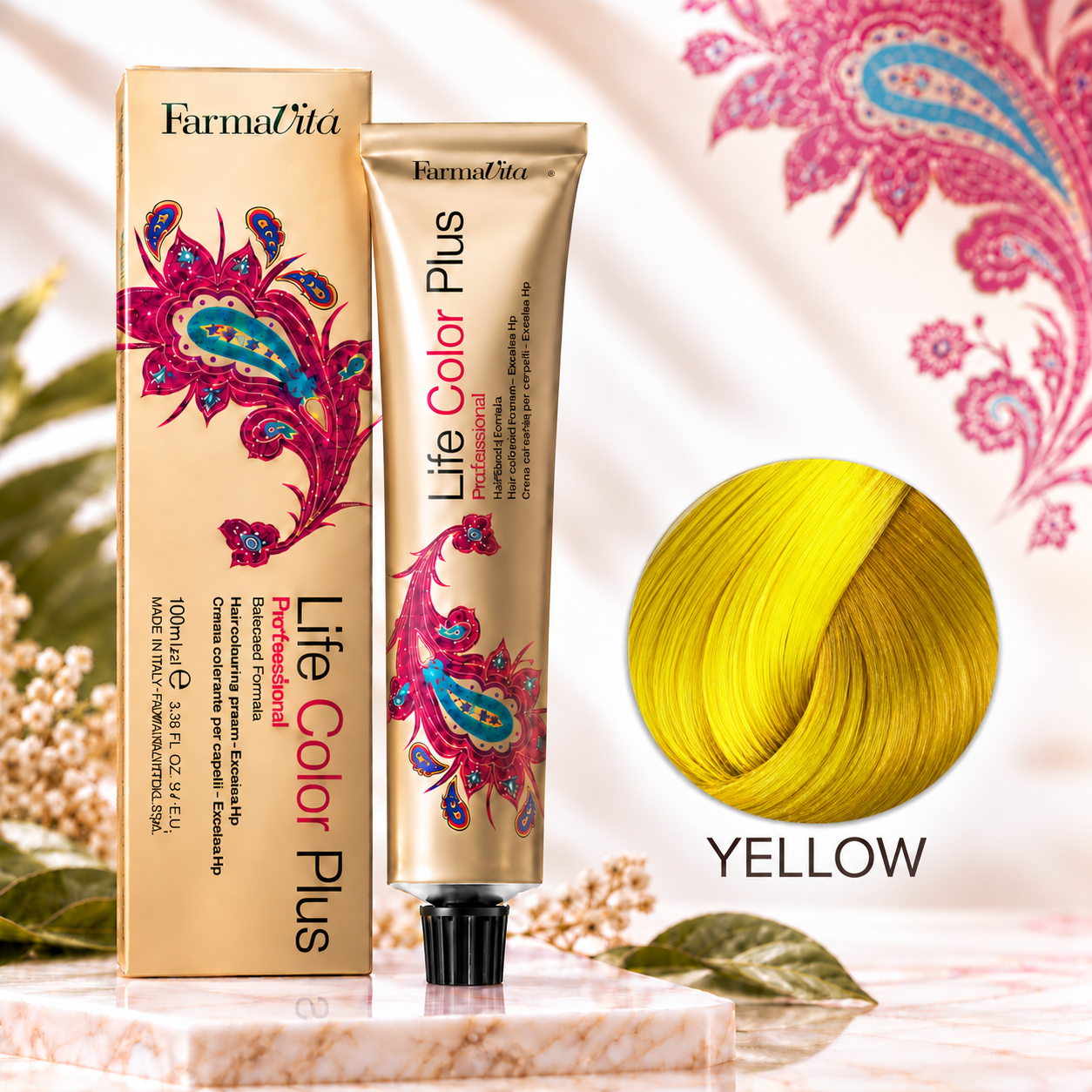 صبغة شعر فارمافيتا لايف كلر بلس ١٠٠مل - Yellow