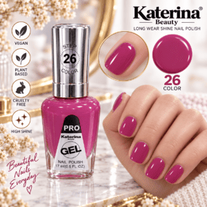 مناكير بلمعة الجل Katerina Beauty Miracle Gel - رقم 26 توتي غامق
