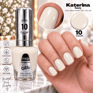 مناكير بلمعة الجل Katerina Beauty Miracle Gel - رقم 10 أبيض كريمي