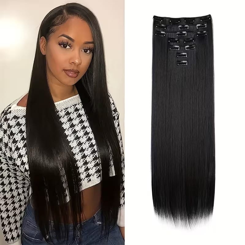 5-Piece Heat-Resistant Hair Extension Set