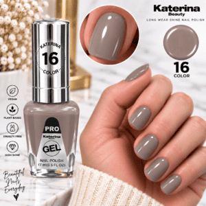 مناكير بلمعة الجل Katerina Beauty Miracle Gel - رقم 16 رمادي ترابي