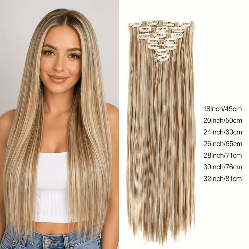 5-Piece Heat-Resistant Hair Extension Set