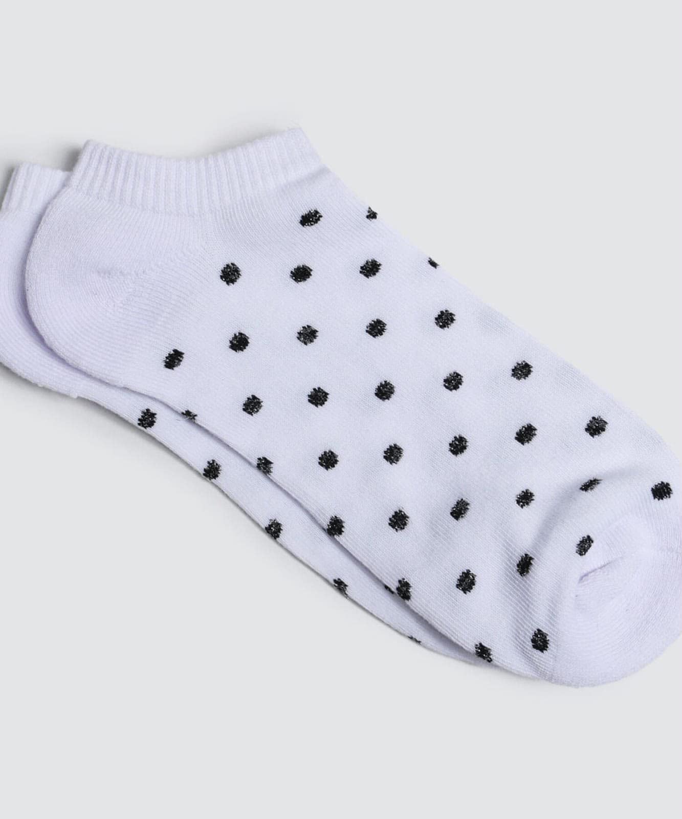 White Polka Dot Short Socks