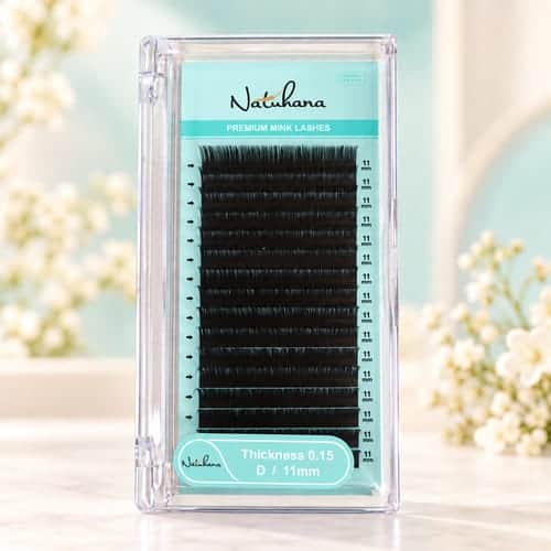 Natuhana Professional Eyelashes – D-Curl, 0.15mm Thickness, 11mm Length