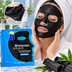ماسك منجكو الأسود بالفحم لترطيب وتنقية البشرة – MENGKOU Binchoutan & Black