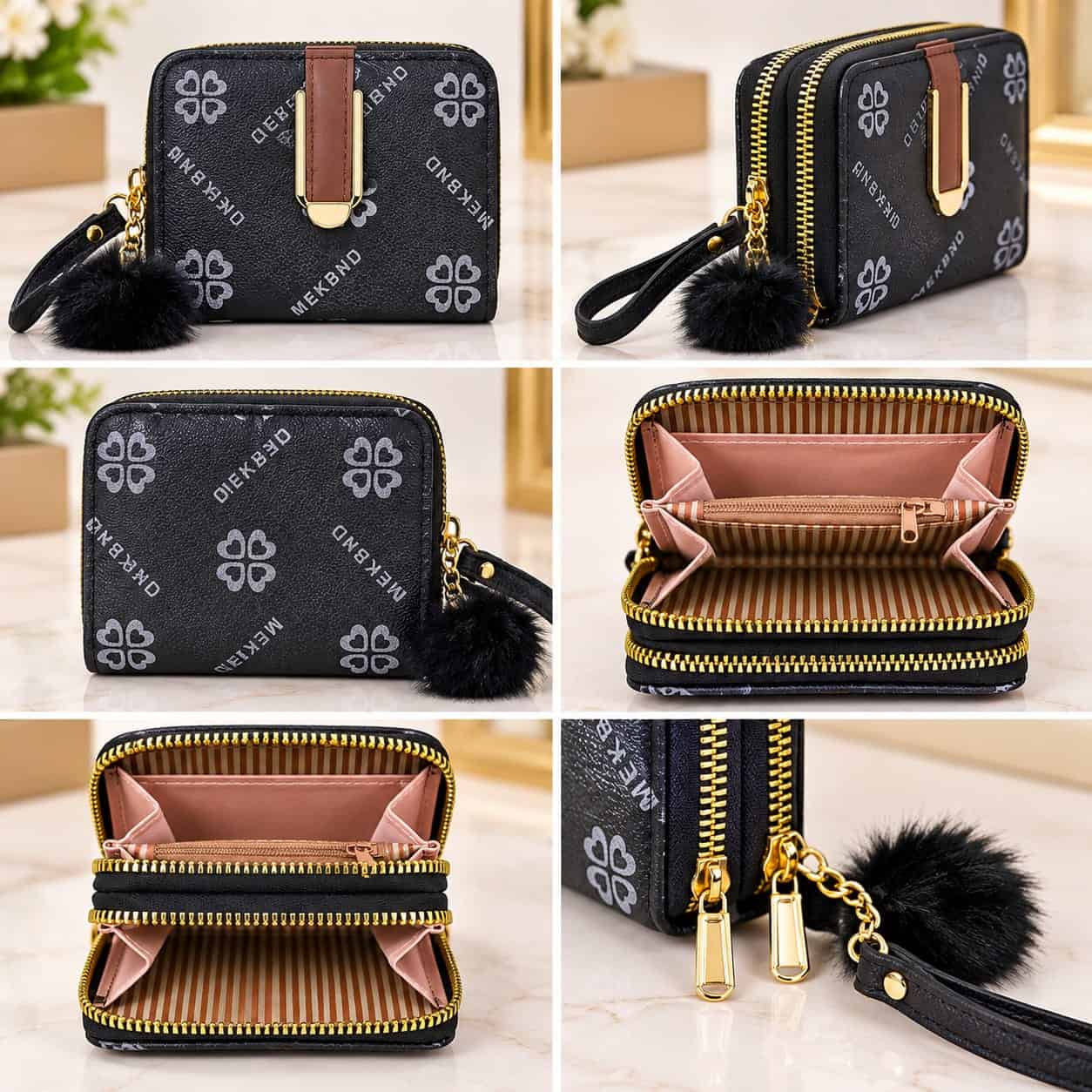 A stylish and practical wallet in classic black