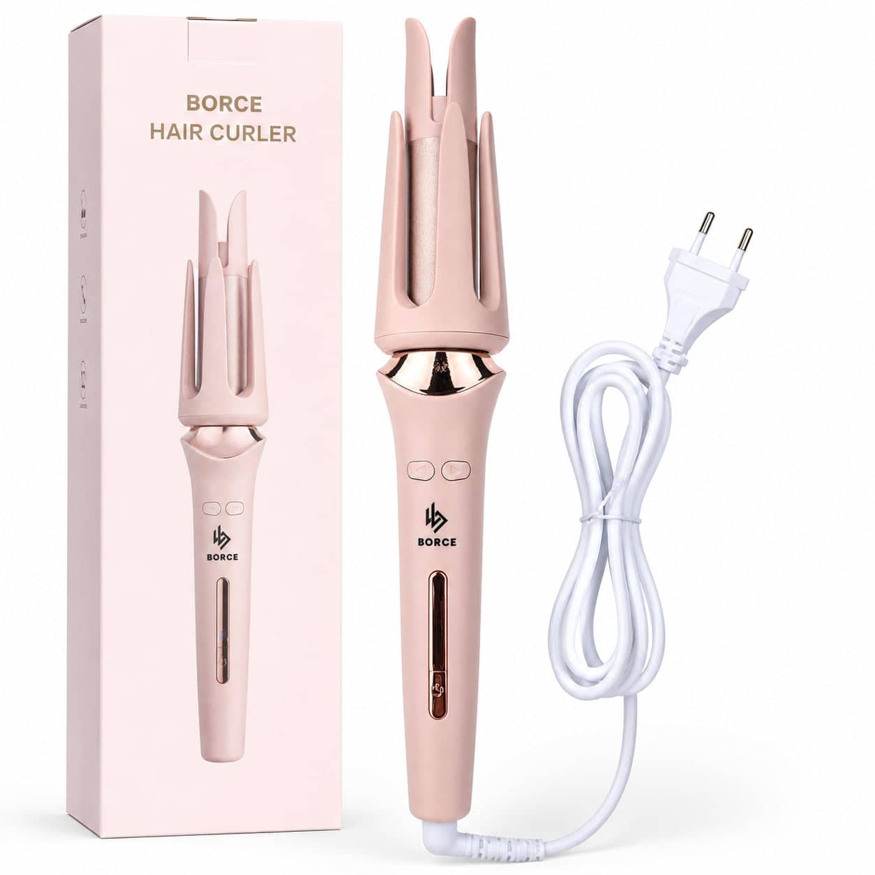 جهاز تجعيد الشعر بورسي BORCE Hair Curler – لون وردي