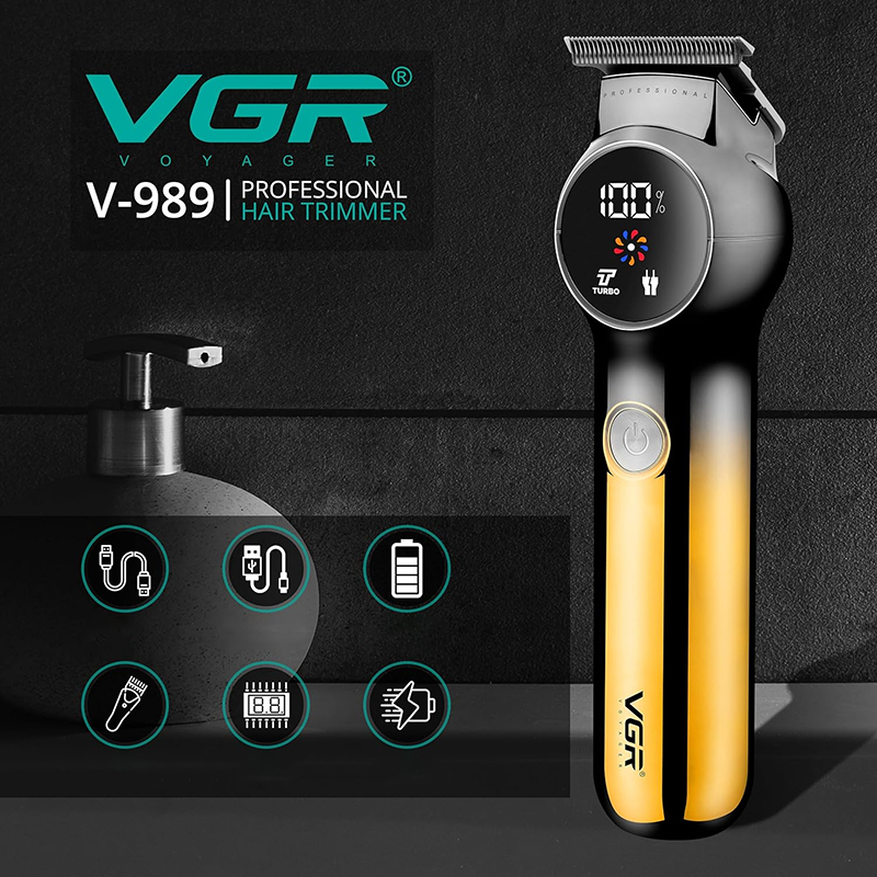 ماكينة تحديد وحلاقة الشعر الاحترافية VGR V-989 بشاشة رقمية