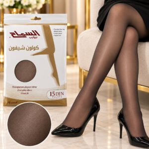 كولون نسائي شيفون دخاني من شركة السماح – مقاس إكس لارج XL – سماكة 15 DEN