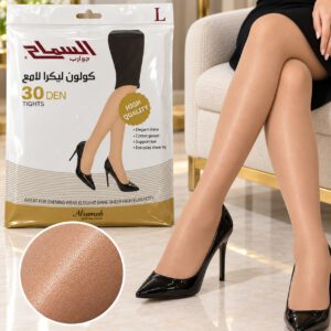 كولون السماح ليكرا لماع لون لحمي – قياس لارج (L) – 30 DEN