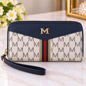 Elegant navy blue women's wallet