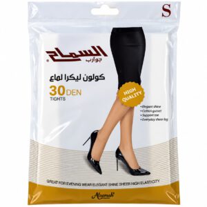 كولون ليكرا لماع نسائي من السماح لون لحمي – 30 DEN – مقاس S