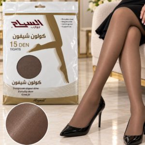 كولون السماح شيفون نسائي – لون دخاني – قياس إكس لارج (XL) – 15 DEN