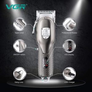 ماكينة حلاقة الشعر الاحترافية VGR V-276 – قابلة للشحن
