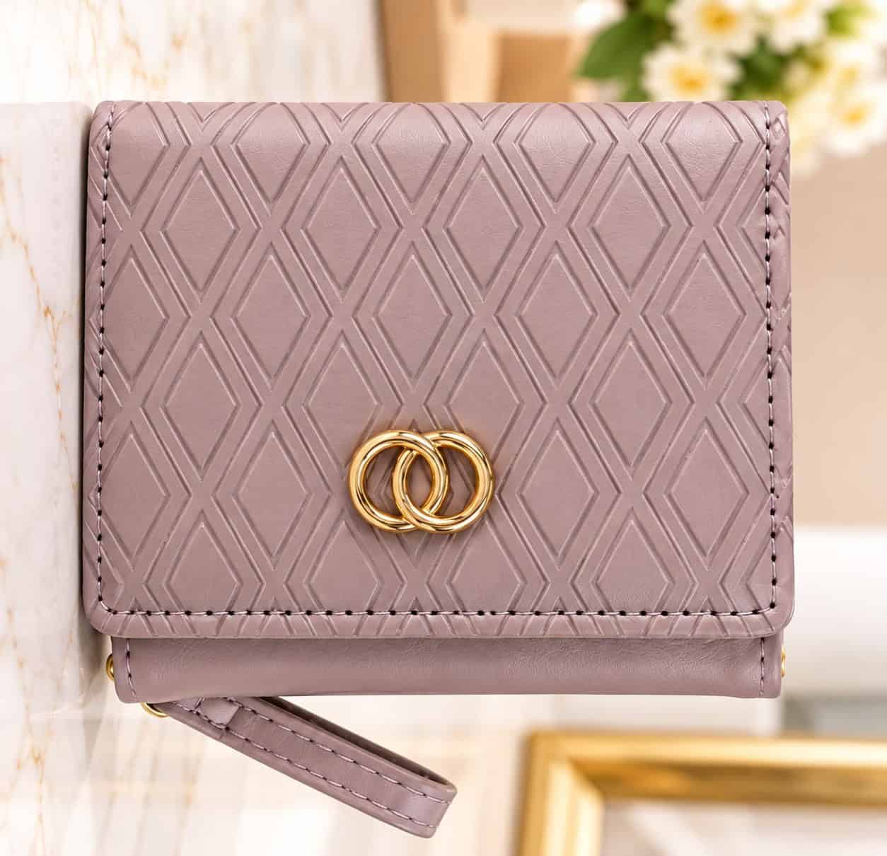 Women's wallet in earthy mauve