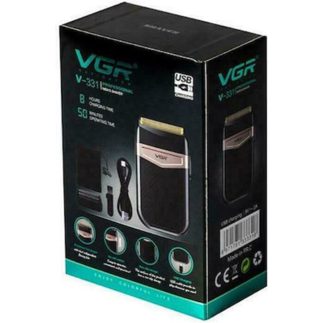 ماكينة حلاقة وتنعيم الشعر VGR V-331 الاحترافية للرجال – قابلة للشحن